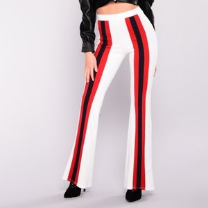 Fashion Nova Maxine White Flare Pants
